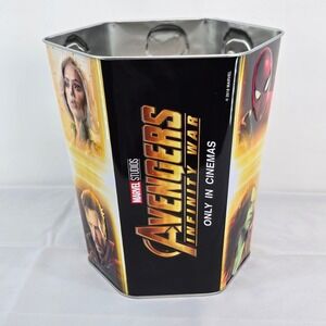 Marvel Avengers Infinity War Movie Popcorn Tin '18 Embossed Metal Bucket Hexagon
